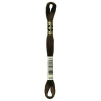 DMC 117-801 6 Strand Embroidery Cotton Floss Dark Coffee Brown 8.7-Yard